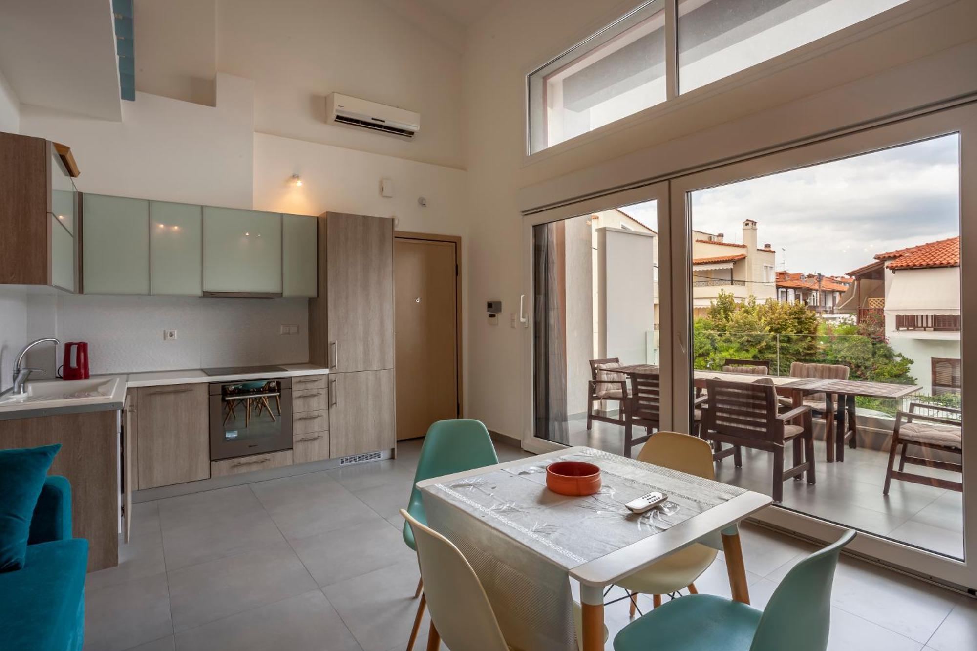 Aleksia Seaside Deluxe Apartment Pefkochori Exteriör bild