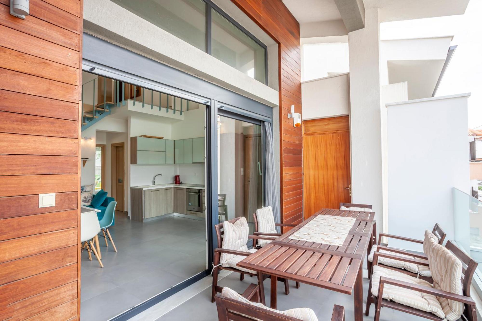 Aleksia Seaside Deluxe Apartment Pefkochori Exteriör bild