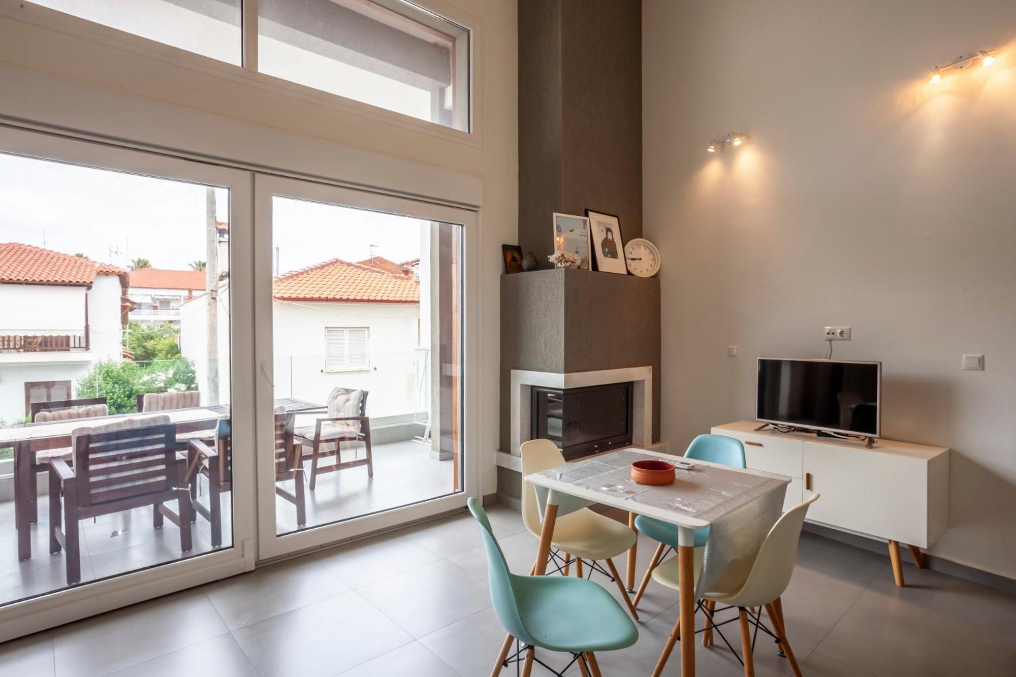 Aleksia Seaside Deluxe Apartment Pefkochori Exteriör bild